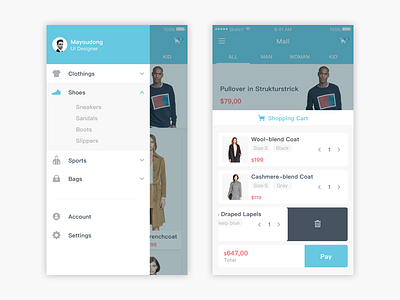 Daily Exercise — Mall2 cart cloth ios mall shop ui