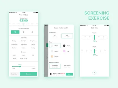 Daily Exercise — Try new styles 40 color ios rule screen select switch ui