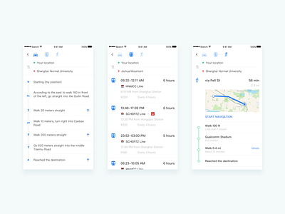 Daily Exercise — Try map series design 07 direction indicate ios map navigation route schedule subway train ui walk