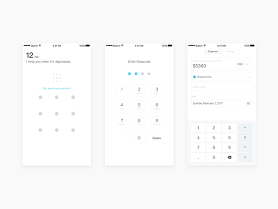 Daily Exercise — Clean style 01 clean input ios keyboard password simple ui