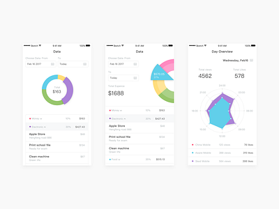 Daily Exercise — Clean style 08 choose clean data ios matrix graph pie rate ui