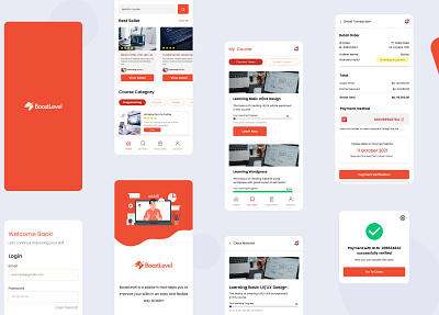 BoostLevel App Learning App app design ui uidesign ux