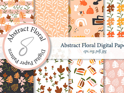 Abstract Floral Digital Paper