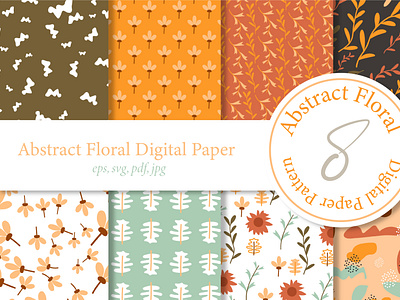 Abstract Floral Digital Paper