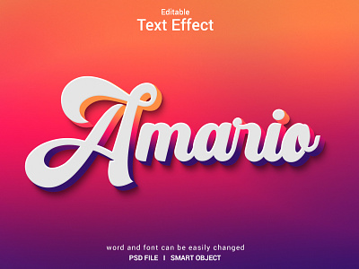 Colorful 3D Text Effect