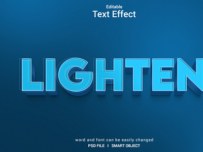 Lighten 3D Text Effect text effects