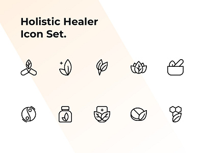 Holistic Healer Icon Set alternative medicine healing health holistic healer icon icon design icon set iconography icons lifestyle logo meditation