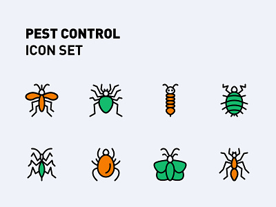 Pest Control Icon Set