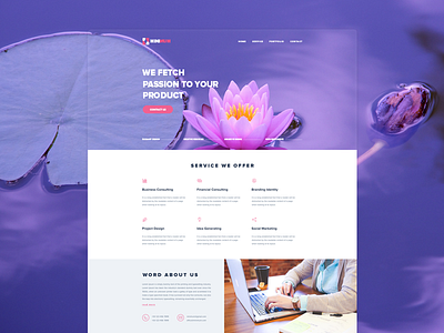 Landing Page Design - Minimum corporate homepage creative homepage design creative landing page homepage landing page landing page design