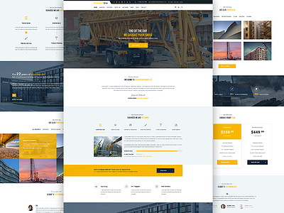 ConstructionPlus - Construction & Building Business Web Template architecture building business company construction contractor corporate engineering industry landing page web design