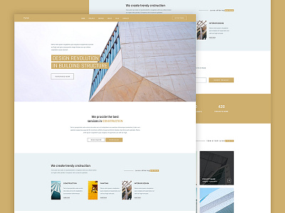 Curve - Construction Business Website Landing Page Design architecture building business company construction contractor corporate engineering industry landing page web design