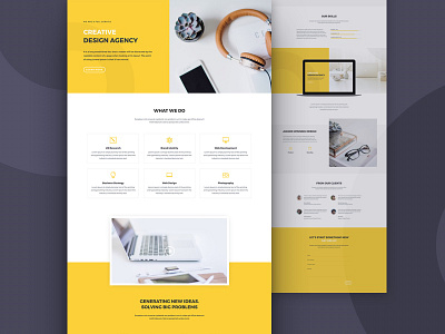 Free & Impressive Design Agency Layout Pack for Divi agency case study contact design agency digital agency divi free image home landing page portfolio project website