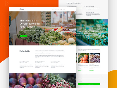 Local Farmer Market Website Landing Page agriculture ecommerce event farmer farmer shop farmers market landing page local farmer marketplace non profit shop website