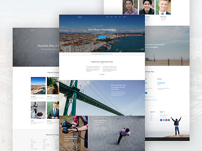Photo Marketplace Layout Pack for Divi agency ecommerce home page landing page marketplace online store photo agency photography photo marketplace photographer shop website