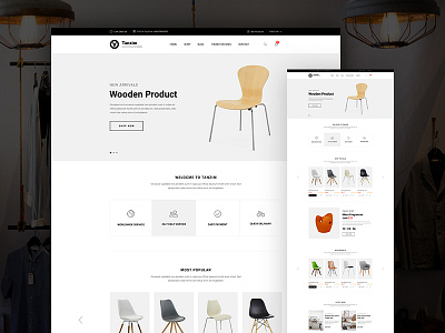 Furniture Store Ecommerce Website Landing Page e commerce ecommerce furniture home page landing page minimal online store product retail shop sale page shop website