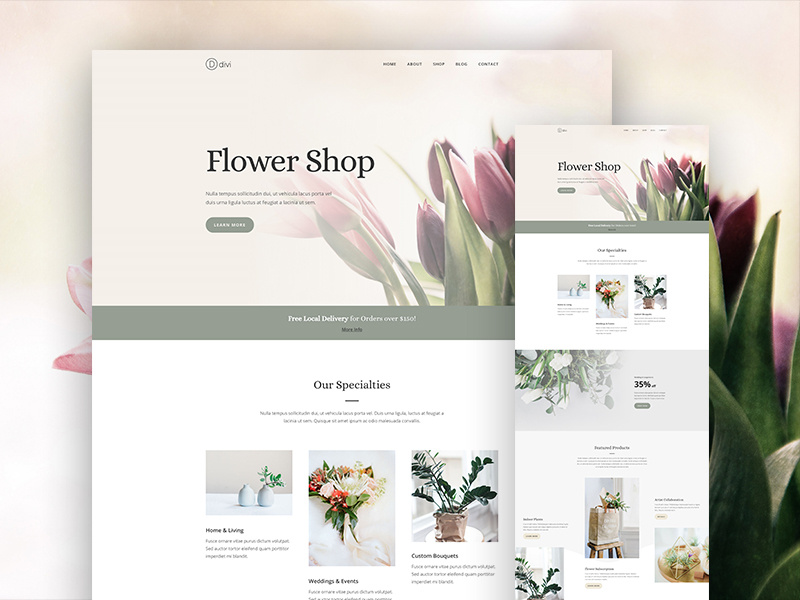 Florist Website designs themes templates and downloadable graphic