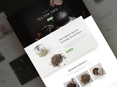 Tea Shop Website Template - Sneak Peak