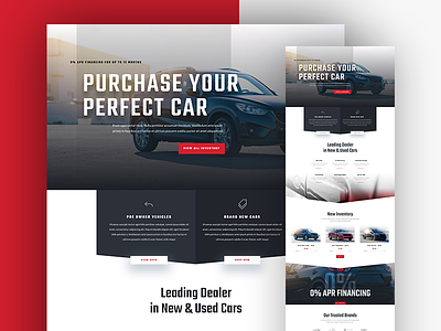 Car Dealer Website Template Design for Divi