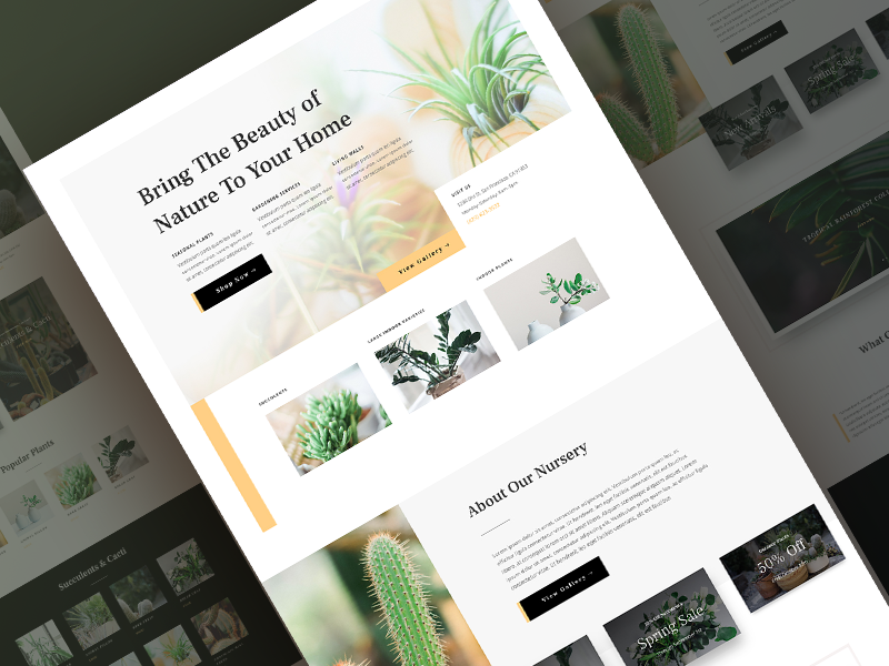 Plant Nursery Website Template - Sneak Peak by Sayeed Ahmad for Elegant ...