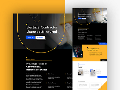 Electrician Landing Page For Divi busienss divi electrical electrician handyman homepage landing page service web design website