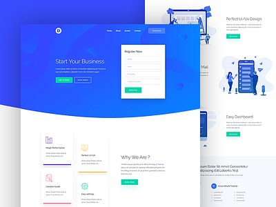 Saas Landing Page Design app business homepage landing page marketing agency saas landing page startup ui ux web design website