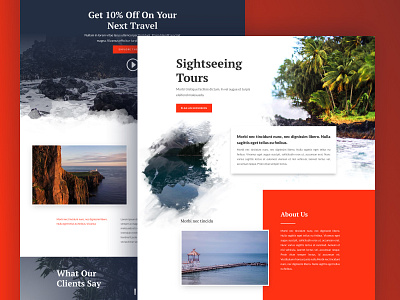 Sightseeing Landing Page Design for Divi