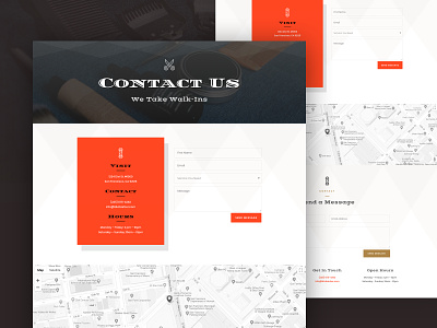 Barber Shop Contact Page Design for Divi