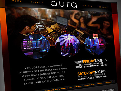 Aura Nightclub Design1 club dance design disco dj mockup website
