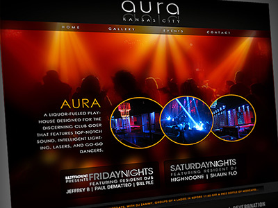 Aura Nightclub Design2 club dance design disco dj mockup website