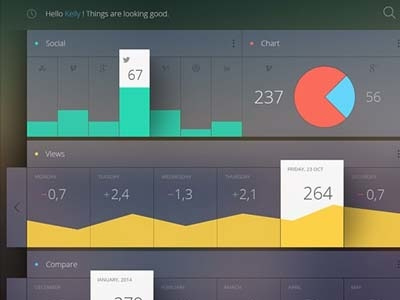 Admin Charts by Eric Porter on Dribbble