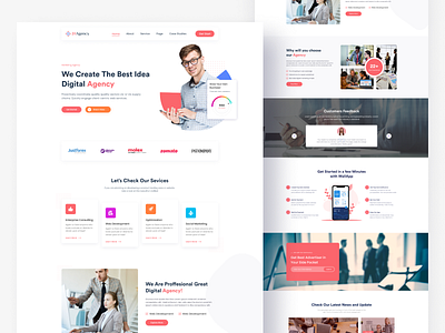 Digital Agency Website Design agency website creative design design digital agency figma landing page sass sass landing page design ui ui design website design