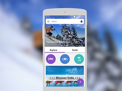 HolidayApp android lollipop discover india holiday app hotel booking material design sight seeing tourism travel