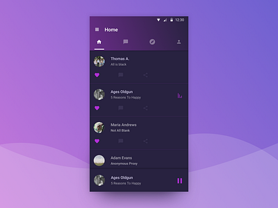 Music App Dribbble material design music app music player