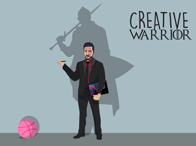 Creative Warrior creative draw drawing dribble graphicdesing illustration swadow