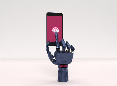 Leave your mark 3d 3d art 3d artist marketing phone print robot tecnology