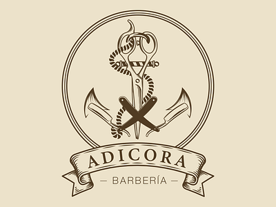 Adicora Logo barber barbershop graphicdesing logo nautical sea