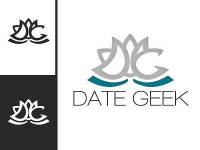 Date Geek Logo geek graphicdesing logo lotus tecology