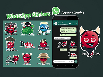 WhatsApp Stickers demon illustration whatsapp