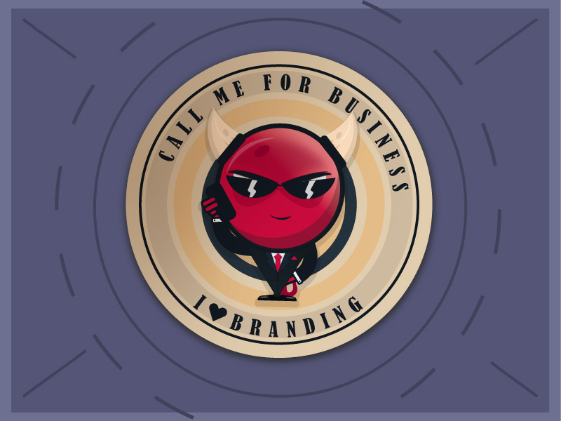 Demi´s Love Branding branding agency demon sticker mule sticker