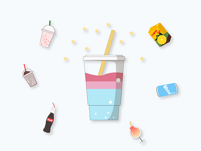 SVG Icon Design for Mobile App ai coffee cold cool cup cute drink icon illustration lovely summer svg