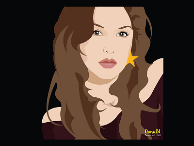 Monica Bellucci digital art illustrator vector art