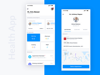 Health Care App app ui appointment doctor health health app medication medicine patient profile tracker treatment uikings