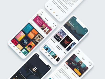 Amazon Kindle UI Re-design app design application application ui brand design redesign ui ux visual design