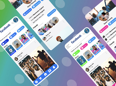 Facebook redesign concept app branding concept design facebook redesign ui ux