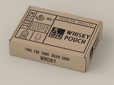 Whisky Pouch branding design graphic design illustration logo vector