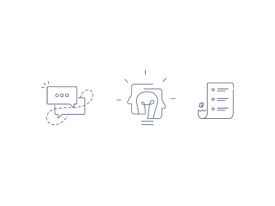 Process bulb chat icon idea illustration process publish