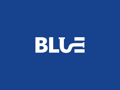 Blue Plumbing - Logo creative logo negative space pipe plumber plumbing typography