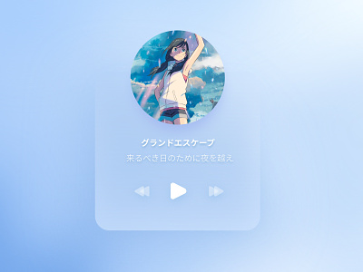 Frosted glass music player film music player