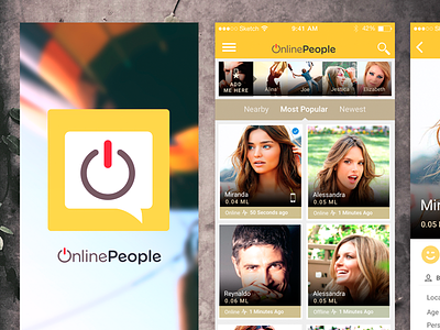 Online People - Dating App app application chat dating ios menu mobile new onlinepeople splash ui ux