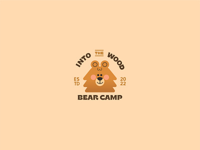 Into the wood :) animal bear brand branding brown cute design icon illustration logo love oso vector